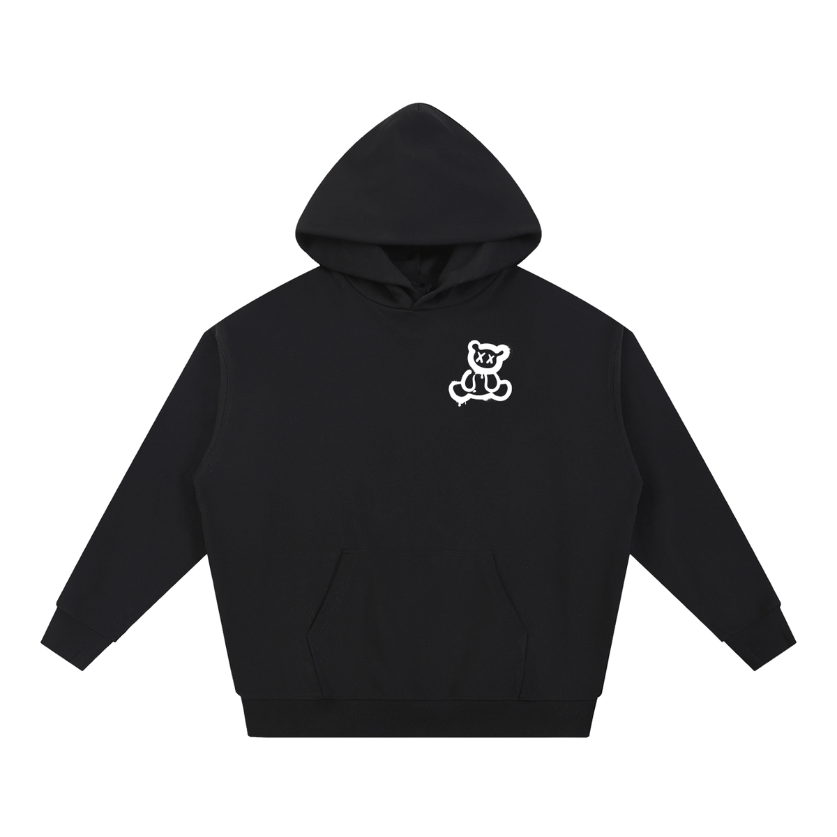 hoodie,graffiti,streetwear,unisex,heavyweighthoodie,teddybear,stayplushy,blackhoodie,plushberrybear