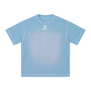 Plushberry Happiness Requires Struggle Contrast Stitch Loose Tee