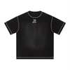 Plushberry Happiness Requires Struggle Contrast Stitch Loose Tee